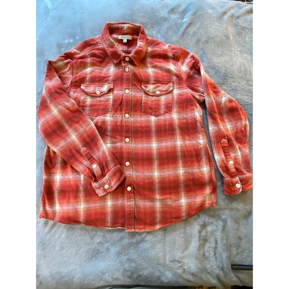 Frye And Co Flannel Shirt Men 2XLT Sift Comfy Butto Pockets s6